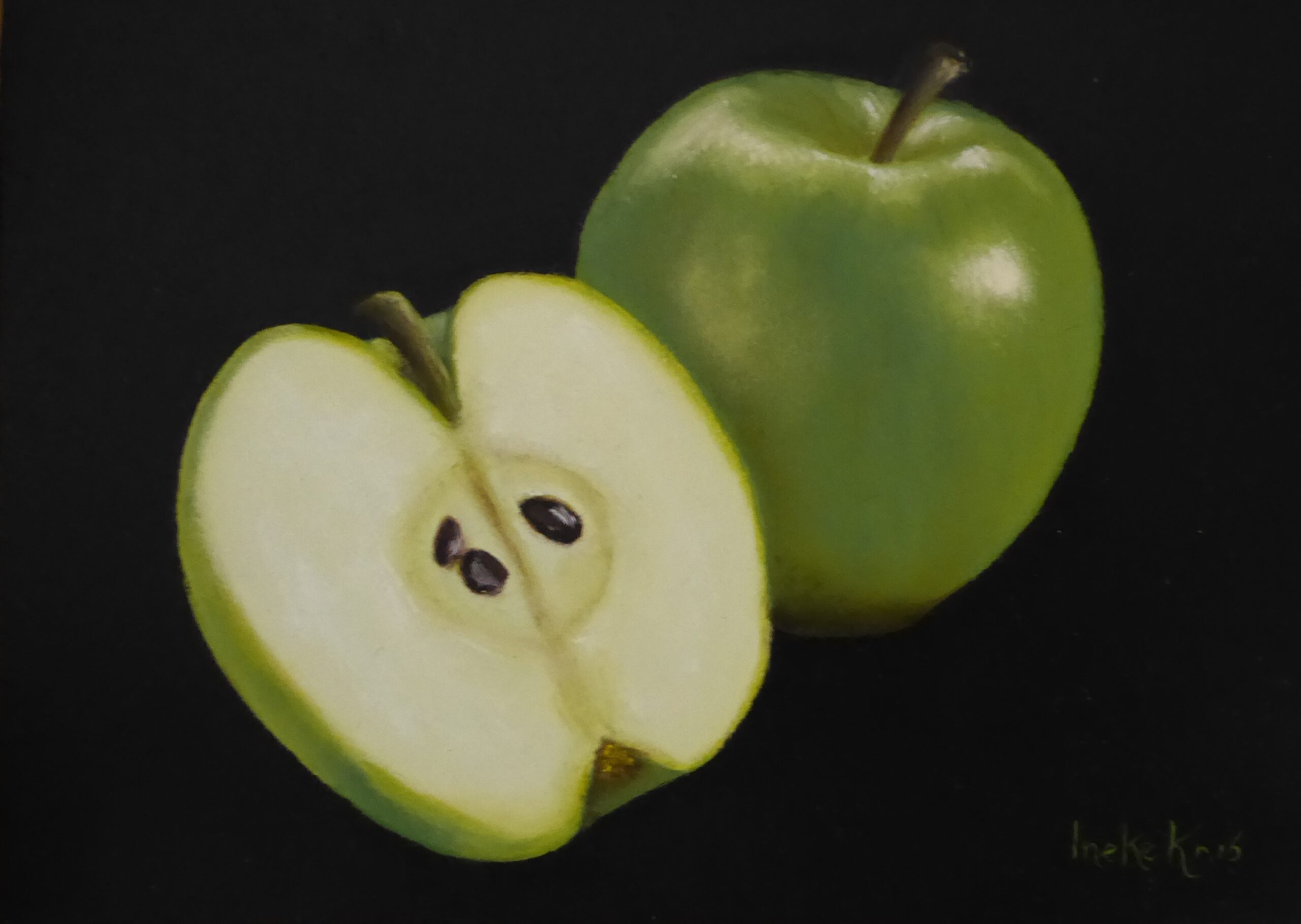 groene appel stilleven